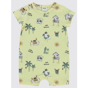 Civil Baby Erkek Bebek Patiksiz Tulum 6-18 Ay Soft Sarı