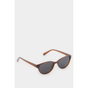 Kız Çocuk Yuvarlak Kahve Plastik Çerçeve Siyah Cam Polarize Güneş Gözlüğü F4348A8NS