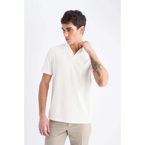 Regular Fit Polo Yaka Krinkıl Kısa Kollu Tişört E1207AX25SM