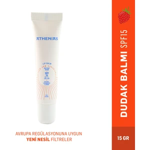 Lip Balm Anti Chap SPF15 Organik Çilek Aromalı Dudak Bakımı Çatlak Karşıtı 15 gr