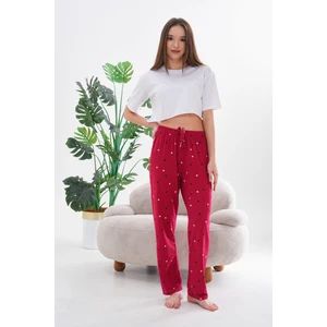 Arvin Pijama Kadın Yıldız Baskılı Yumuşak Dokulu Milans Yazlık Pijama Altı