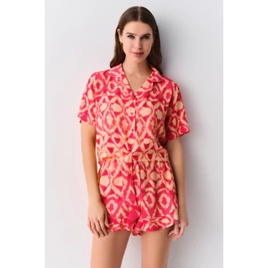Perla Gömlek Yaka Şort Pijama Takımı