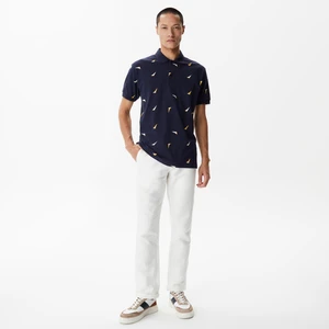 Erkek Lacivert Classic Fit Kısa Kollu Polo