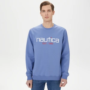 Erkek Mavi Standart Fit Sweatshirt