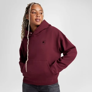 Classic Kadın Oversized Fit Bordo Hoodie
