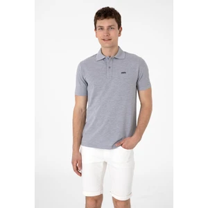 U.s. Polo Assn. Erkek Gri Melanj Tişört Basic 50306007-VR086