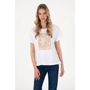 U.s. Polo Assn. Kadın Beyaz Tişört 50305843-VR013