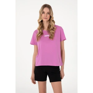 U.s. Polo Assn. Kadın Fuşya Tişört 50305824-VR023