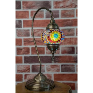 Otantik El Yapımı Mozaik Abajur Masa Lambası