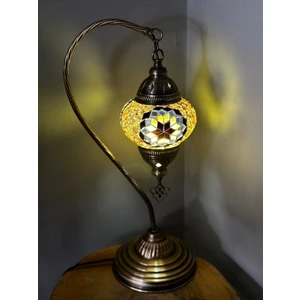Otantik El Yapımı Mozaik Abajur Masa Lambası