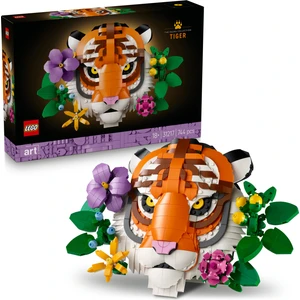 LEGO® Art Fauna Koleksiyonu – Kaplan 31217 - Yetişkinler Için Çiçekli Dekoratif Model Yapım Seti (744 Parça)