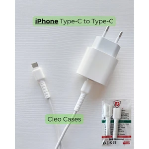 Cleo Cases Tarzını Yansıt iPhone Type-C to Type-C Şarj Kablo Ucu Koruyucu