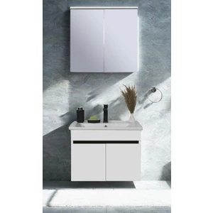 Sözcan Group Yıldız Takım ( Asma Alt + Aynalı Üst + Lavabo ) Beyaz 80 cm