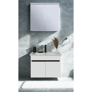 Sözcan Group Yıldız Takım ( Asma Alt + Aynalı Üst + Lavabo ) Beyaz 65 cm
