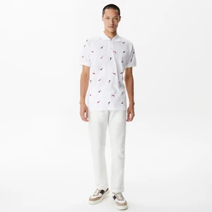 Erkek Beyaz Classic Fit Kısa Kollu Polo