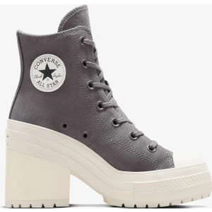 Chuck 70 De Luxe Heel Unisex Gri Deri Platform Sneaker