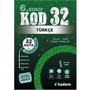Tudem Yayınları Türkçe 6.Sınıf Kod 32