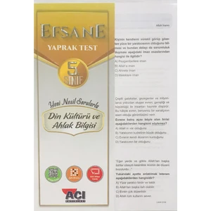 Açı Yayınları 6. Sınıf Din Kültürü ve Ahlak Bilgisi Efsane Çek Kopart Yaprak Test