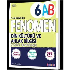 Fenomen Yayınları 6. Sınıf Din Kültürü ve Ahlak Bilgisi (A-B) Konu Özetli Soru Bankası