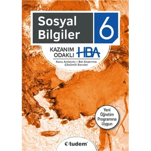Tudem Yayınları 6. Sınıf Sosyal Bilgiler Kazanım Odaklı HBA
