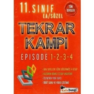 Kafa Dengi Yayınları 11. Sınıf Tüm Dersler Sözel-Eşit Ağırlık Tekrar Kampı