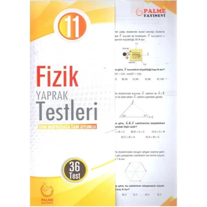 Palme Yayıncılık 11 Sınıf Fizik Yaprak Test