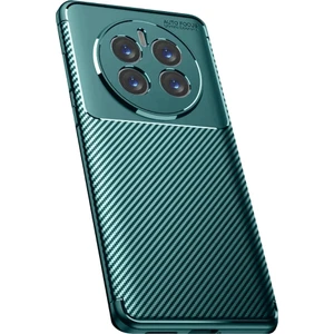 Realme 12 Pro Uyumlu Kılıf Negro Karbon Görünümlü Silikon Koyu Yeşil
