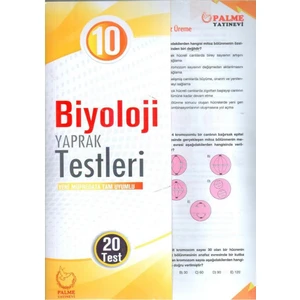 Palme Yayıncılık 10. Sınıf Biyoloji Yaprak Test