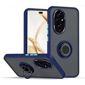 Honor 200 Pro Uyumlu Kılıf Montreal Yüzüklü Mıknatıslı Kamera Korumalı Silikon Lacivert