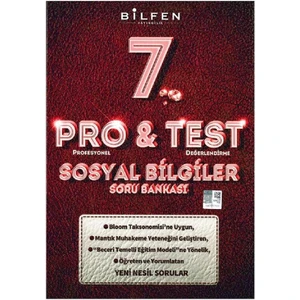 Bilfen Yayınları 7. Sınıf Sosyal Bilgiler Pro&Test Soru Bankası