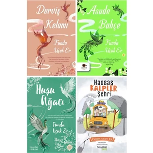 Derviş Kelamı - Asude Bahçe - Huşu Ağacı - Hassas Kalpler Şehri 4 Kitap Set - Funda Ucuk Er