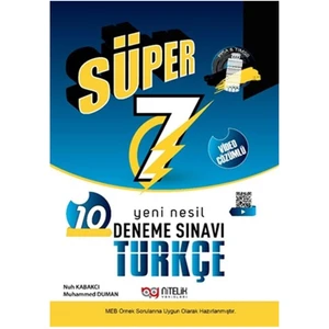 Nitelik Yayınları Süper 7. Sınıf Türkçe 10 Deneme Sınavı