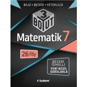 Tudem Yayınları 7. Sınıf Matematik 3 Boyut Yeni Nesil Sorularla