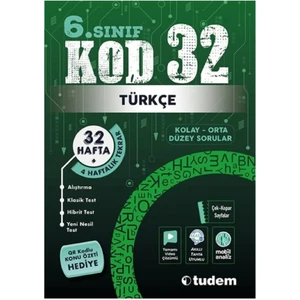 Tudem Yayınları 7.Sınıf Türkçe Kod 32 Soru Bankası