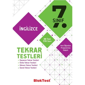 Tudem Yayınları 7. Sınıf İngilizce Tekrar Testleri