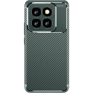 Xiaomi 14T Pro Uyumlu Kılıf Negro Karbon Görünümlü Silikon Koyu Yeşil