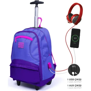 Coral High Sport Çekçek usb-Aux Soketli Mor Sırt Çantası Sms23252