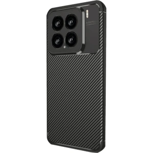 Xiaomi 15 Uyumlu Kılıf Negro Karbon Görünümlü Silikon Siyah