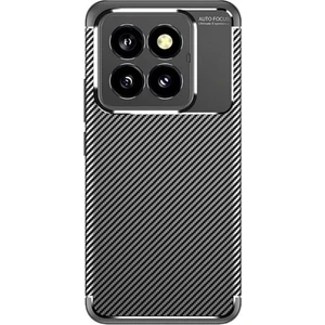 Xiaomi 14T Pro Uyumlu Kılıf Negro Karbon Görünümlü Silikon Siyah
