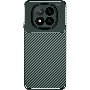 Xiaomi Redmi Note 14 Pro 4g Uyumlu Kılıf Negro Karbon Görünümlü Silikon Koyu Yeşil