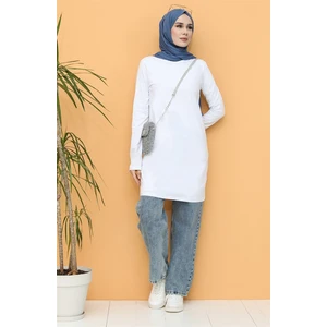Doğa Sade Basic Tunik - 06016.002 - Beyaz