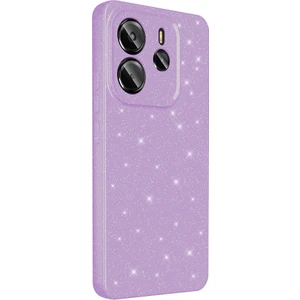 Xiaomi Redmi Note 14 Uyumlu Kılıf Koton Simli Silikon Arka Kapak Kamera Korumalı Lila