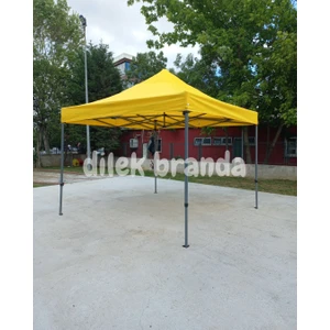 Dilek Branda PREMİUM Serisi Altıgen Profil 3x3 Katlanır Çardak (Sarı)