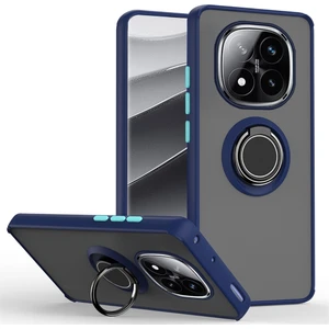 Xiaomi Redmi Note 14 Pro Plus Uyumlu Kılıf Montreal Yüzüklü Mıknatıslı Kamera Korumalı Silikon Lacivert