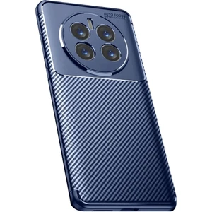 Realme 12 Pro Uyumlu Kılıf Negro Karbon Görünümlü Silikon Lacivert