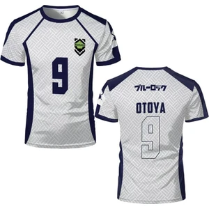 Beyaz Anime Blue Lock 9 Otoya Forma Unisex T-Shirt