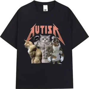 Siyah Autism Cats Unisex T-Shirt