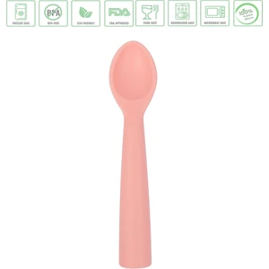 Premium BPA Free Silikon Mama Kaşığı - Güvenli Bebek Beslenme - Kolay Temizlik - 6+ Ay  / Pembe Renk