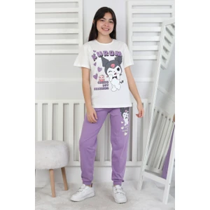 %100 Pamuk Yazlık Kısa Kollu Terletmeyen Yumuşak Kumaşlı Kız Çocuk Pijama Takımı