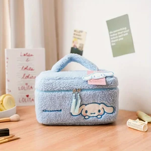 Sen Beğen Sanrio Peluş Makyaj Çantası 26 cm Büyük Boy Kuromi Cinnamoroll